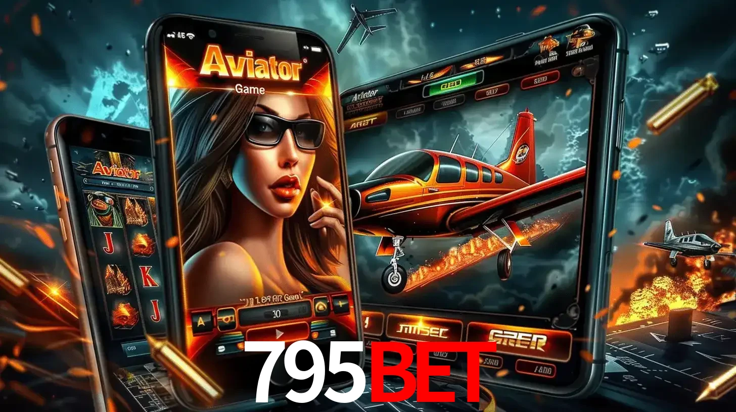 O popular jogo de apostas Aviator exibido em vários celulares e tablets, mostrando a interface emocionante e a ação de voo disponíveis para jogar agora no 795bet.